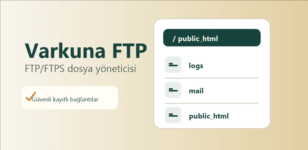 Varkuna FTP dosya yönetimi arayüzü
